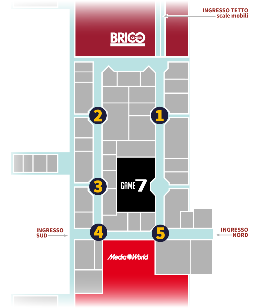 Centro Commerciale Euro Torri | Mappa Aree Espositive